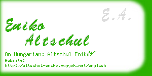 eniko altschul business card